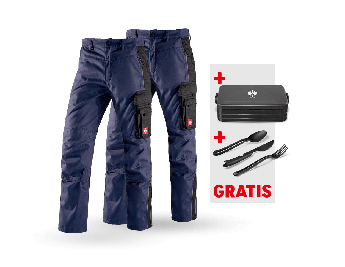 Bekleidung: SET: 2x Bundhose e.s.active + dunkelblau/schwarz