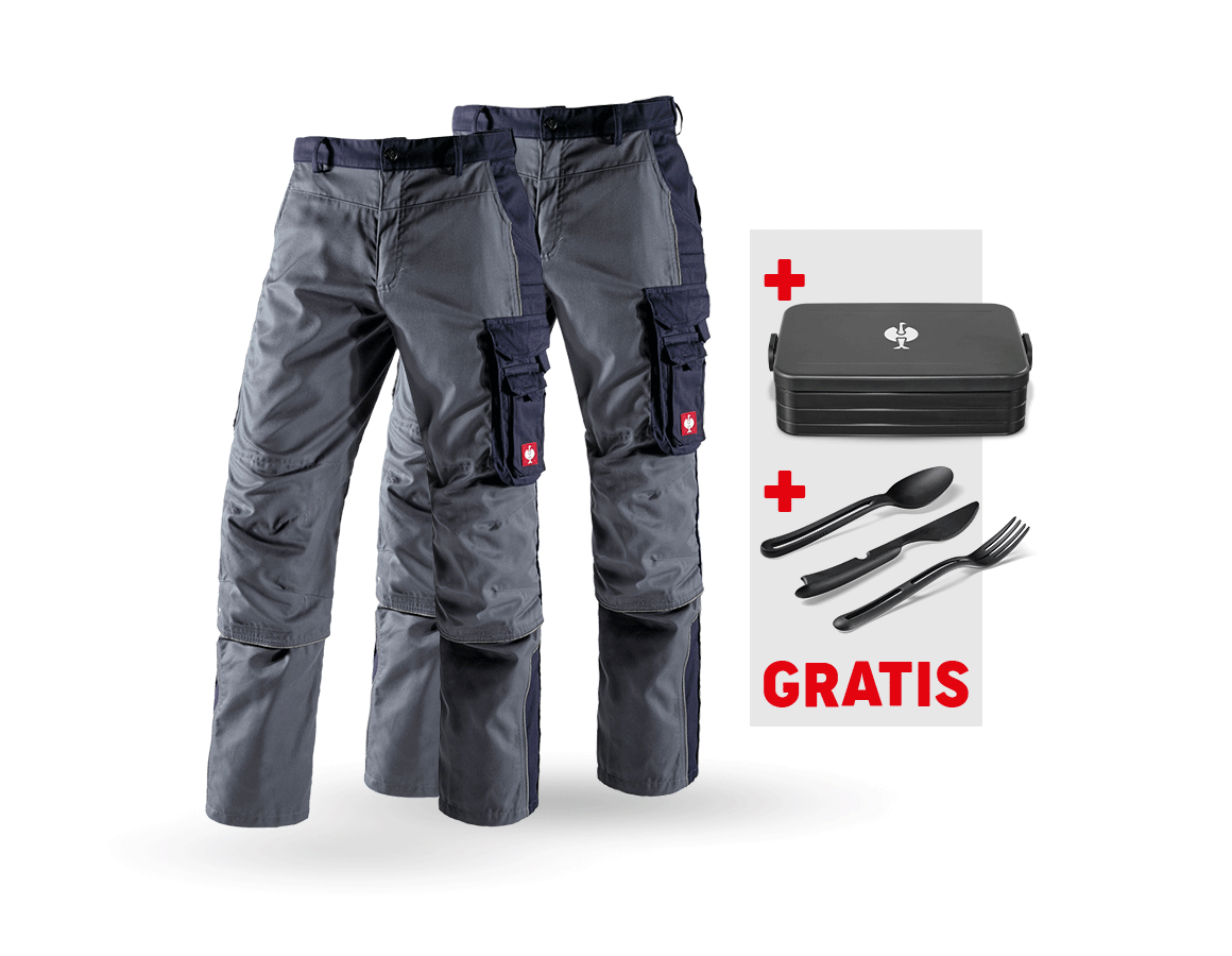 Bekleidung: SET: 2x Bundhose e.s.active + grau/dunkelblau