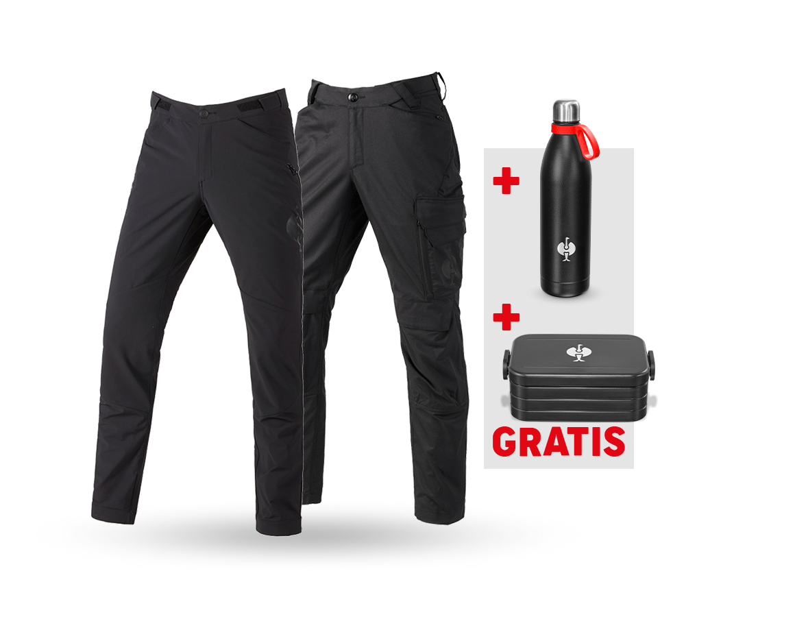 Bekleidung: SET: Bundhose + Funktionshose e.s.trail + schwarz