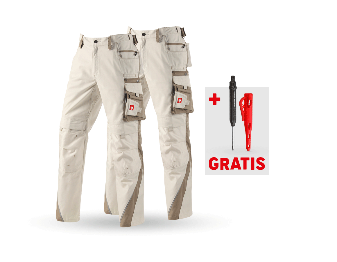 Bekleidung: SET: 2x Bundhose e.s.motion + gips/lehm