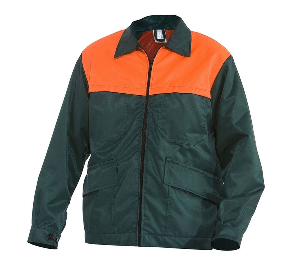 Forst- / Schnittschutzkleidung: Forst-Jacke Basic + grün/orange