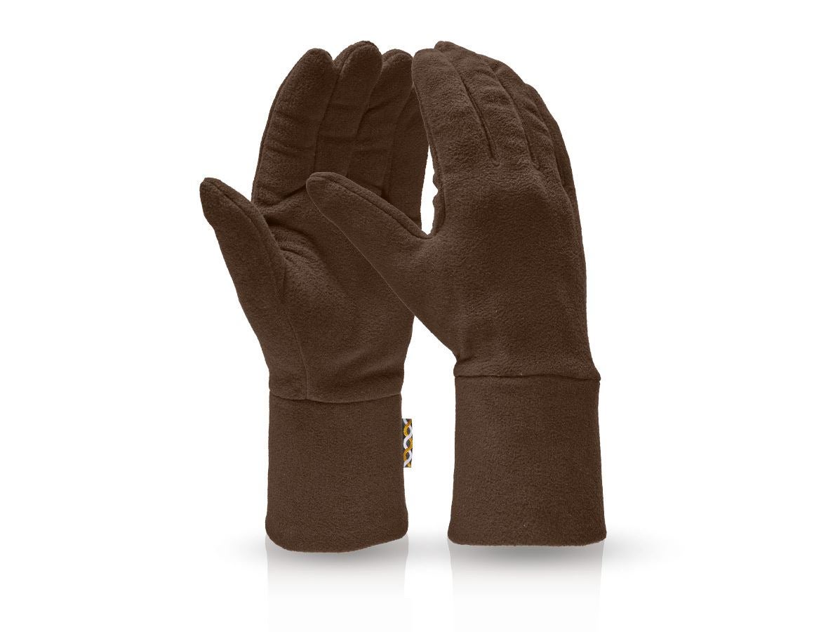 Kälte: e.s. FIBERTWIN® microfleece Handschuhe + kastanie