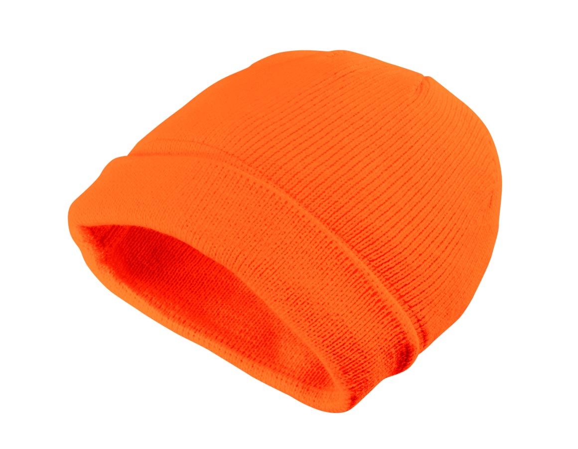 Kälte: Winter-Strickmütze Neon + orange