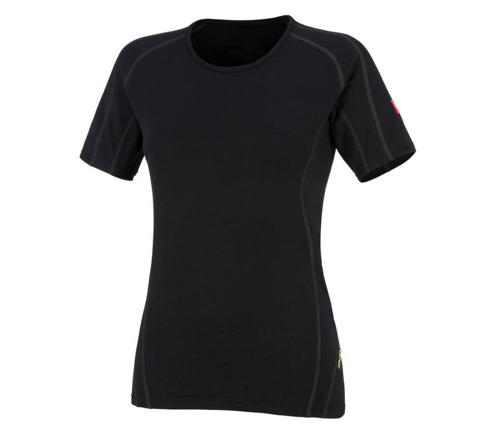 Kälte: e.s. Funktions-T-Shirt clima-pro, warm, Damen + schwarz