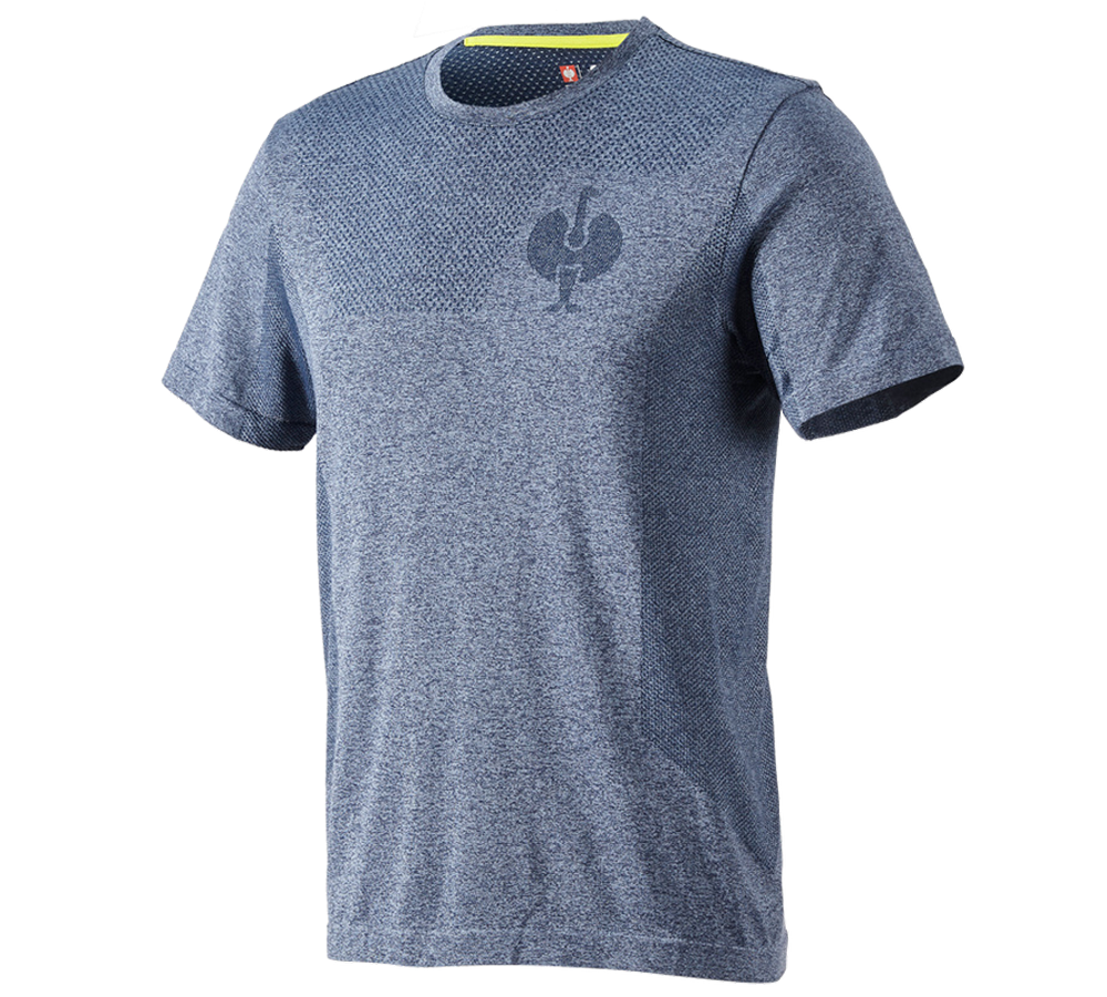 Shirts & Co.: T-Shirt seamless e.s.trail + tiefblau melange