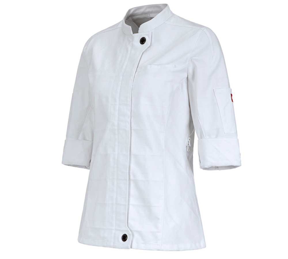 Shirts & Co.: Berufsjacke 3/4-Arm e.s.fusion, Damen + weiß