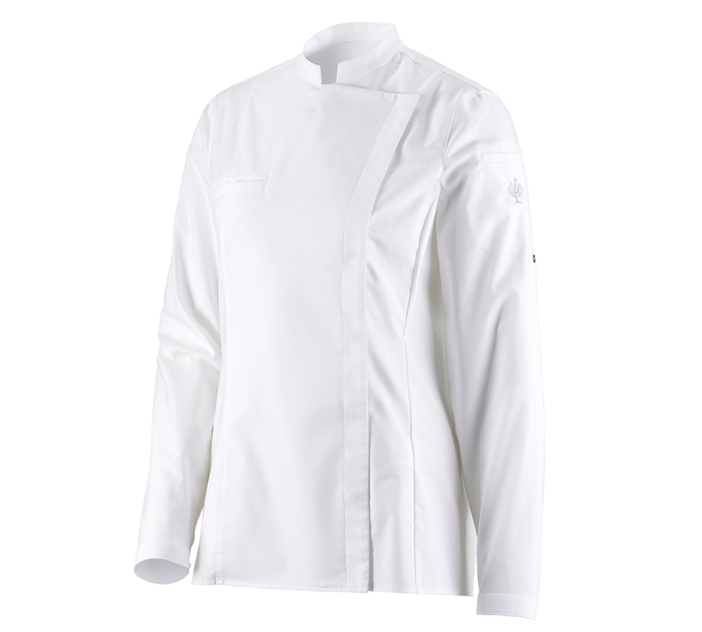 Shirts & Co.: e.s. Kochhemd, Damen + weiß