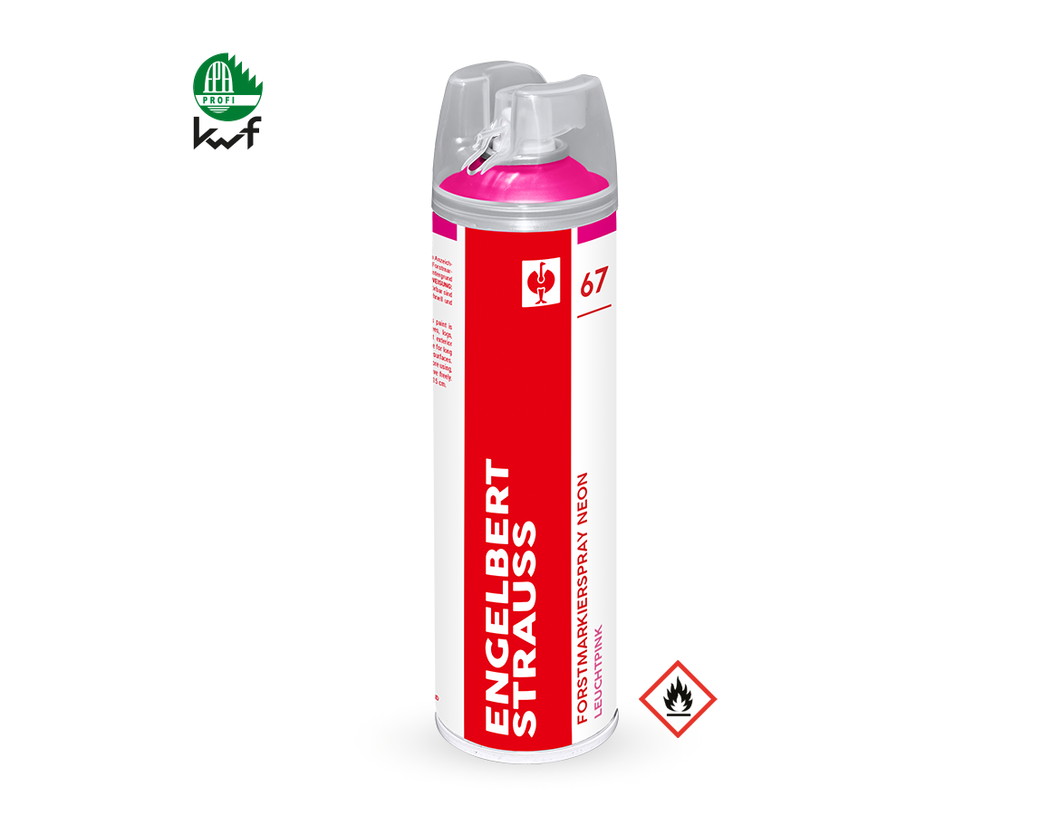 Sprays: e.s. Forstmarkierspray Neon #67 + leuchtpink