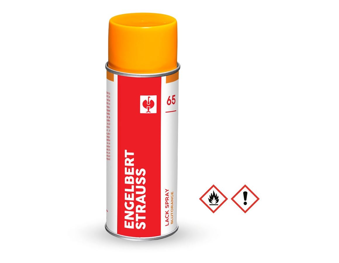 Sprays: e.s. Lackspray #65 + blutorange