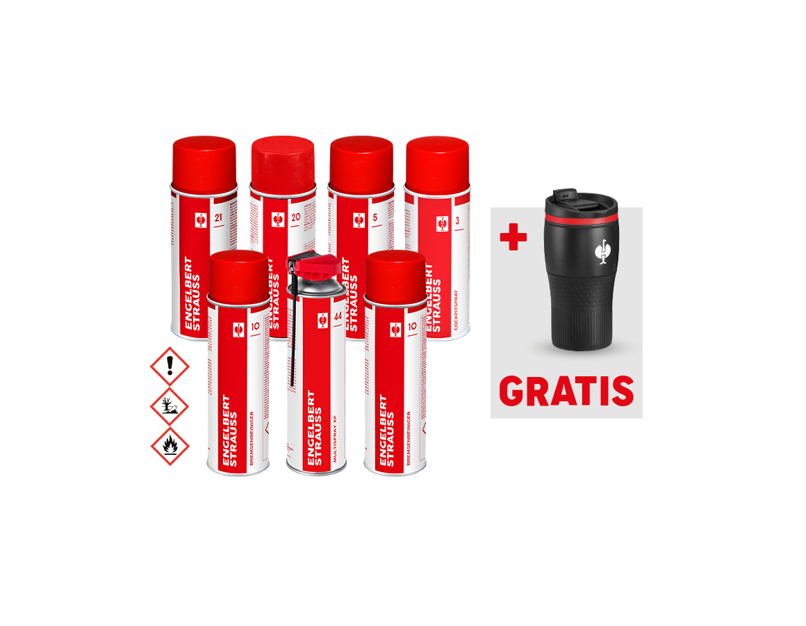 Betriebsbedarf: KFZ Profi Spray-Testset + Gratis Isolierbecher