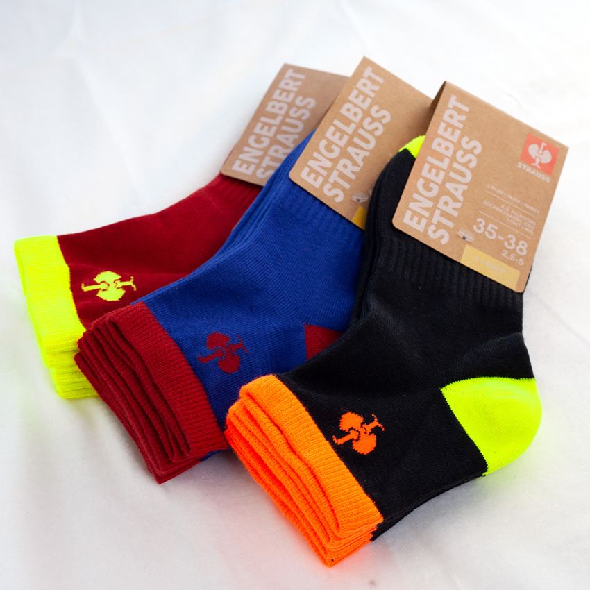 Accessoires: e.s.Allround Socken Classic light/mid, Kinder + schwarz/warngelb 2