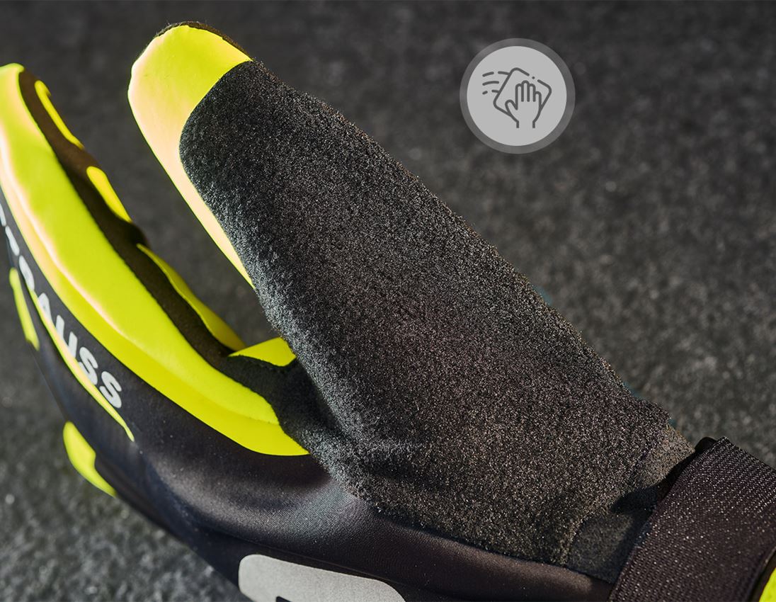 Hybrid: Handschuhe e.s.trail winter + schwarz/acidgelb 2