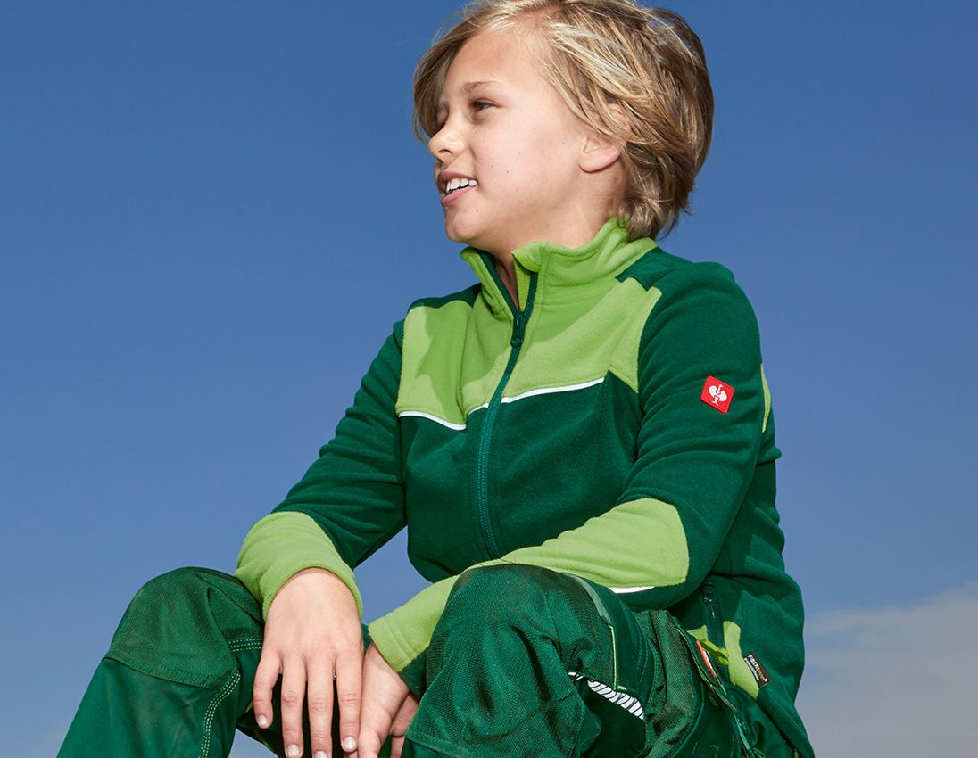 Kälte: Fleece Jacke e.s.motion 2020, Kinder + grün/seegrün 1