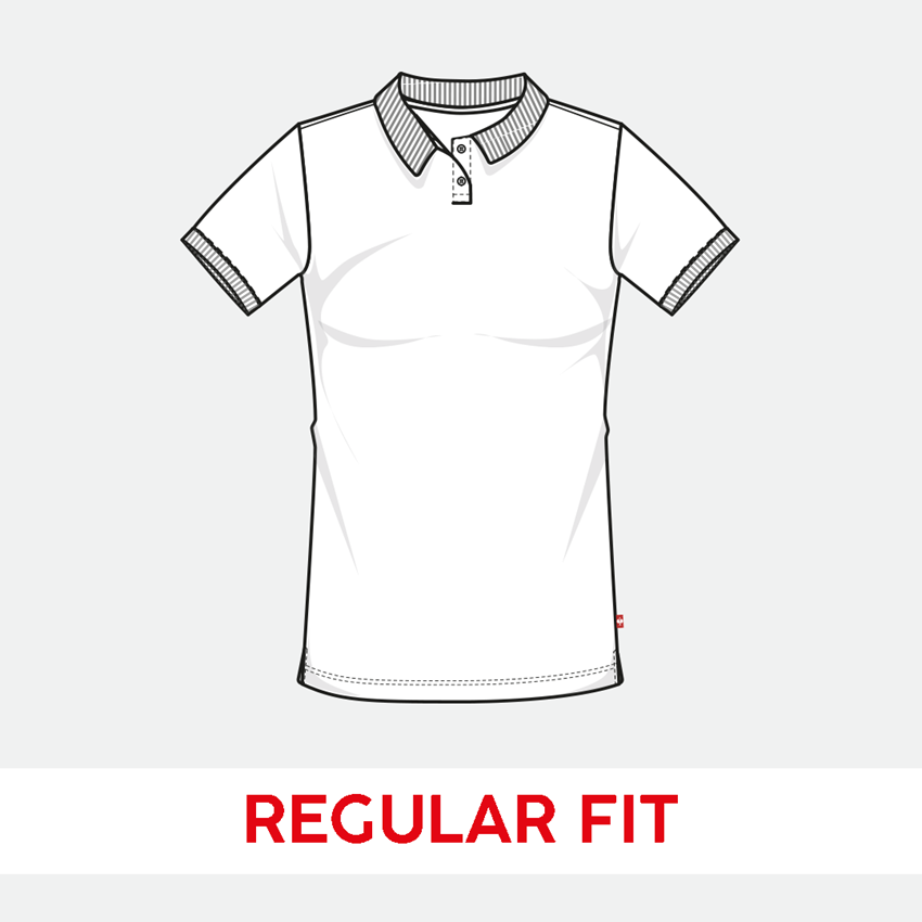 Shirts & Co.: e.s. Piqué-Polo cotton stretch, Damen + graumeliert 2
