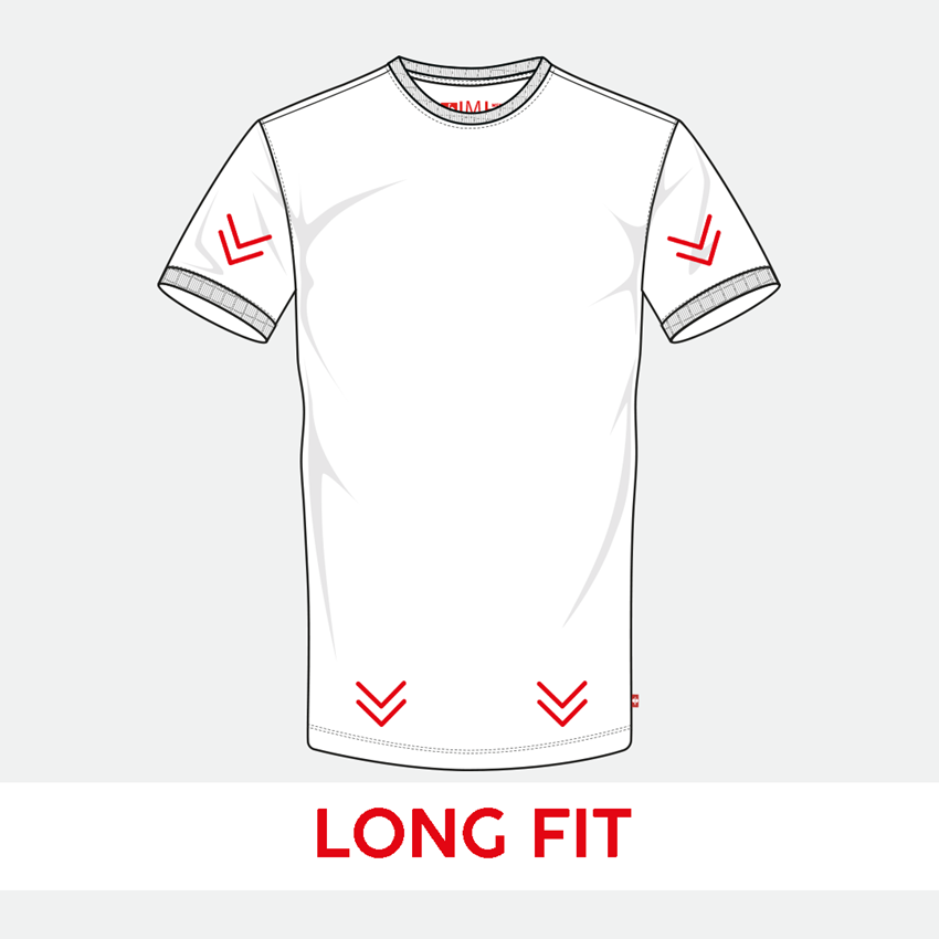 Shirts & Co.: e.s. T-Shirt cotton stretch, long fit + dunkelblau 2
