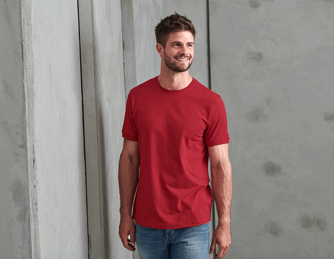 Schreiner / Tischler: e.s. T-Shirt cotton stretch + feuerrot