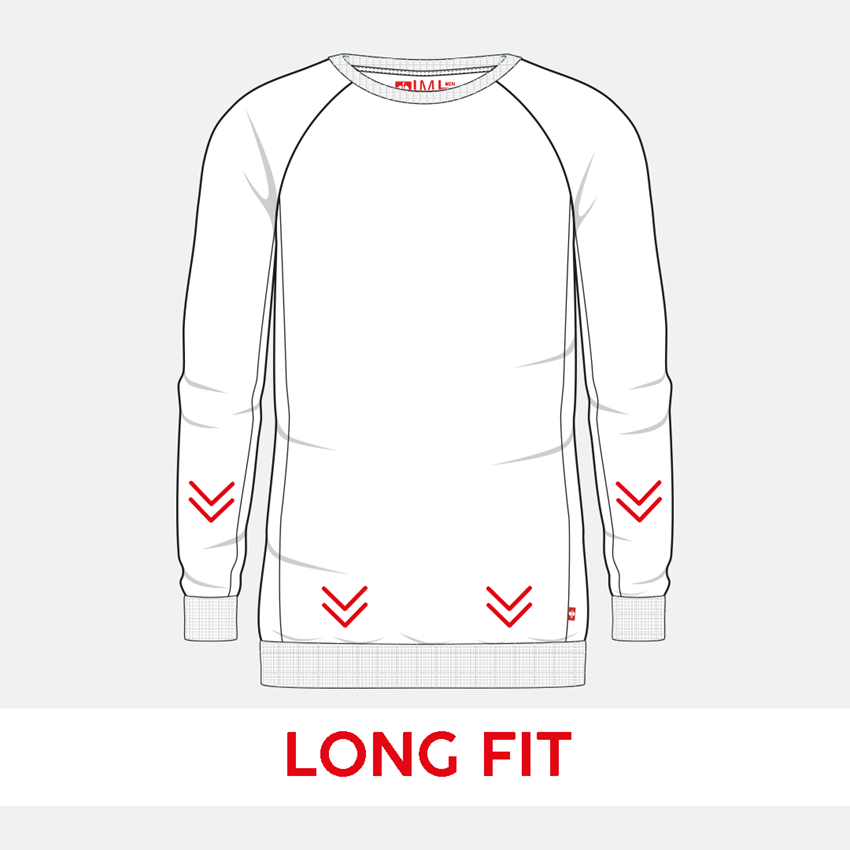 Shirts & Co.: e.s. Sweatshirt cotton stretch, long fit + dunkelblau 2