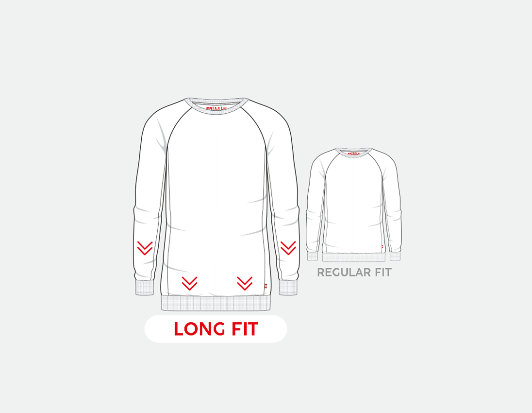 Shirts & Co.: e.s. Sweatshirt cotton stretch, long fit + schlammgrün 1