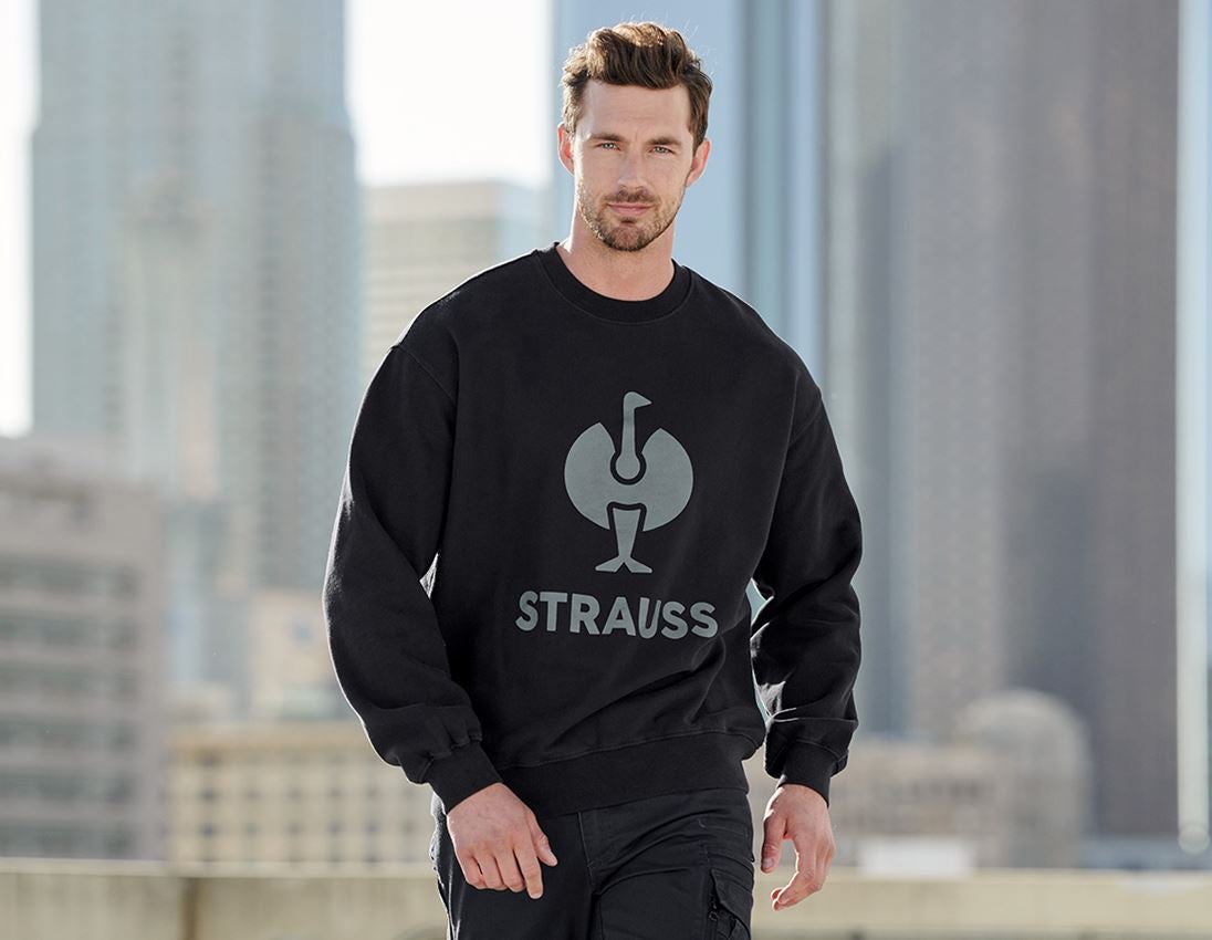 Shirts & Co.: Oversize Sweatshirt e.s.motion ten + oxidschwarz vintage