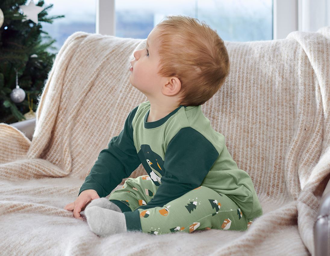 Für die Kleinen: e.s. Baby Pyjama + frostgrün 1