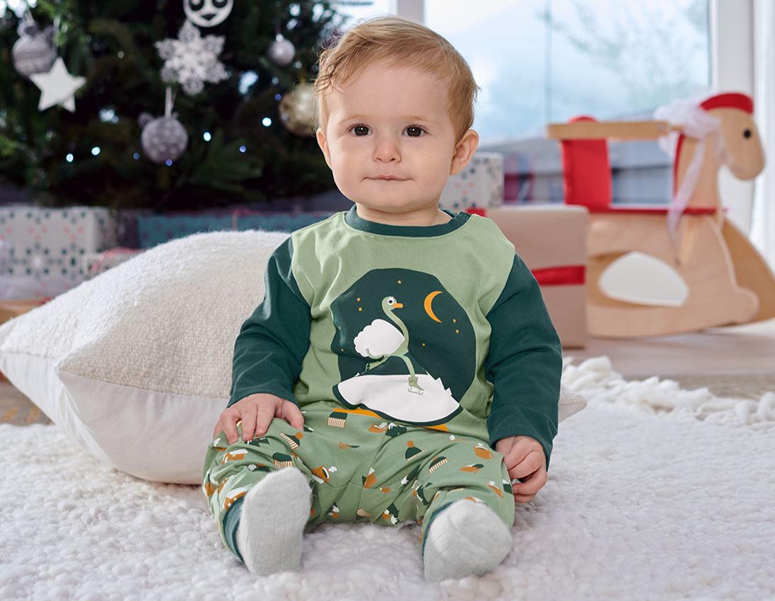 Für die Kleinen: e.s. Baby Pyjama + frostgrün