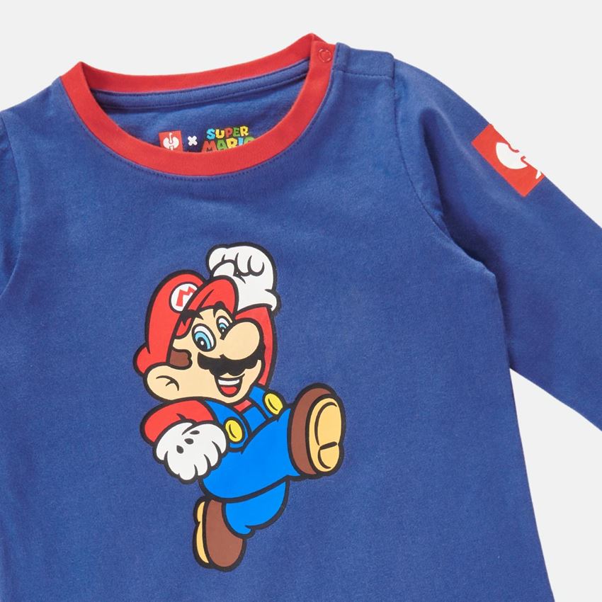 Bekleidung: Super Mario Baby-Body + alkaliblau 2