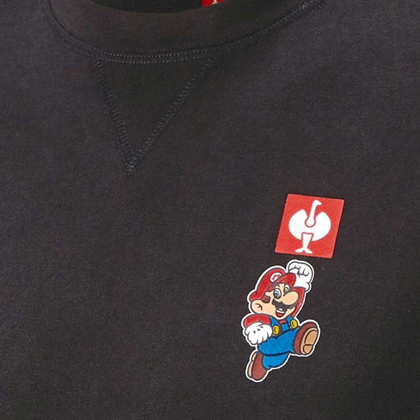Bekleidung: Super Mario Sweatshirt, Herren + schwarz 2