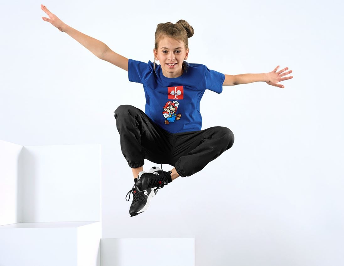 Bekleidung: Super Mario T-Shirt, Kinder + alkaliblau 1