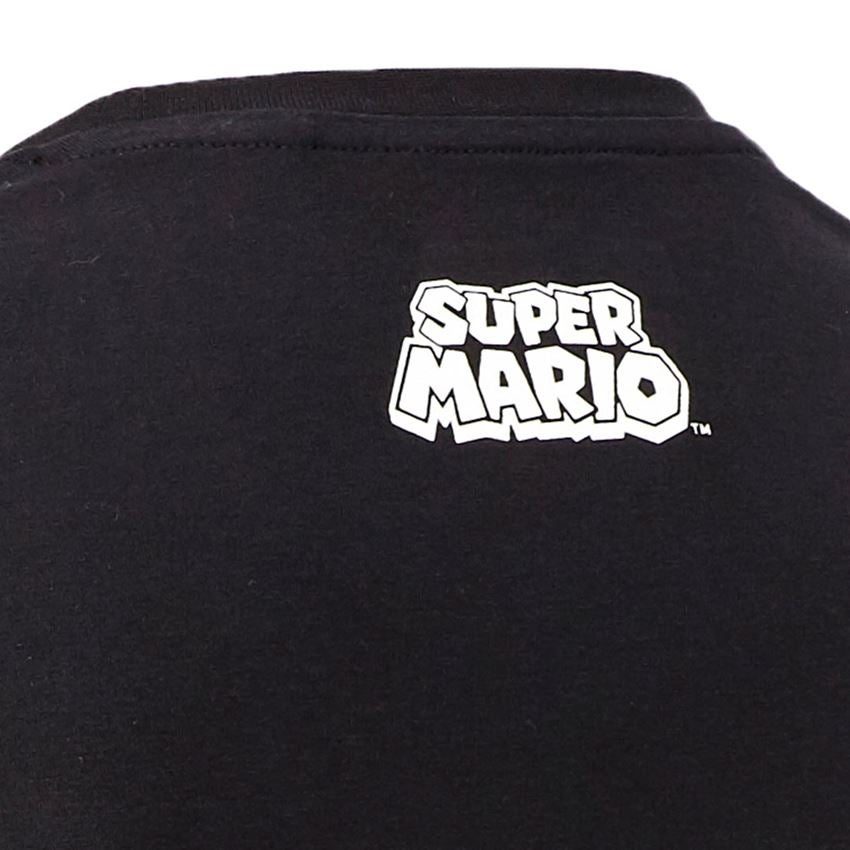 Shirts & Co.: Super Mario T-Shirt, Damen + schwarz 2