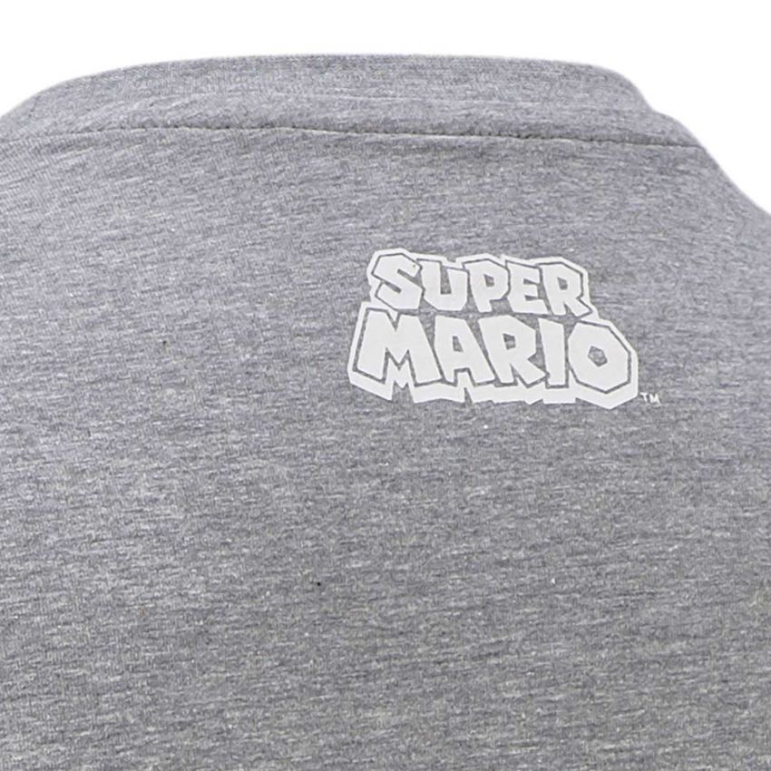 Bekleidung: Super Mario T-Shirt, Damen + graumeliert 2