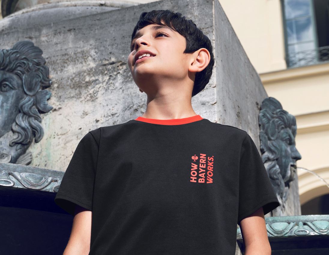 Shirts & Co.: FCB Premium Kids T-Shirt Cotton Stretch + black/straussred 1