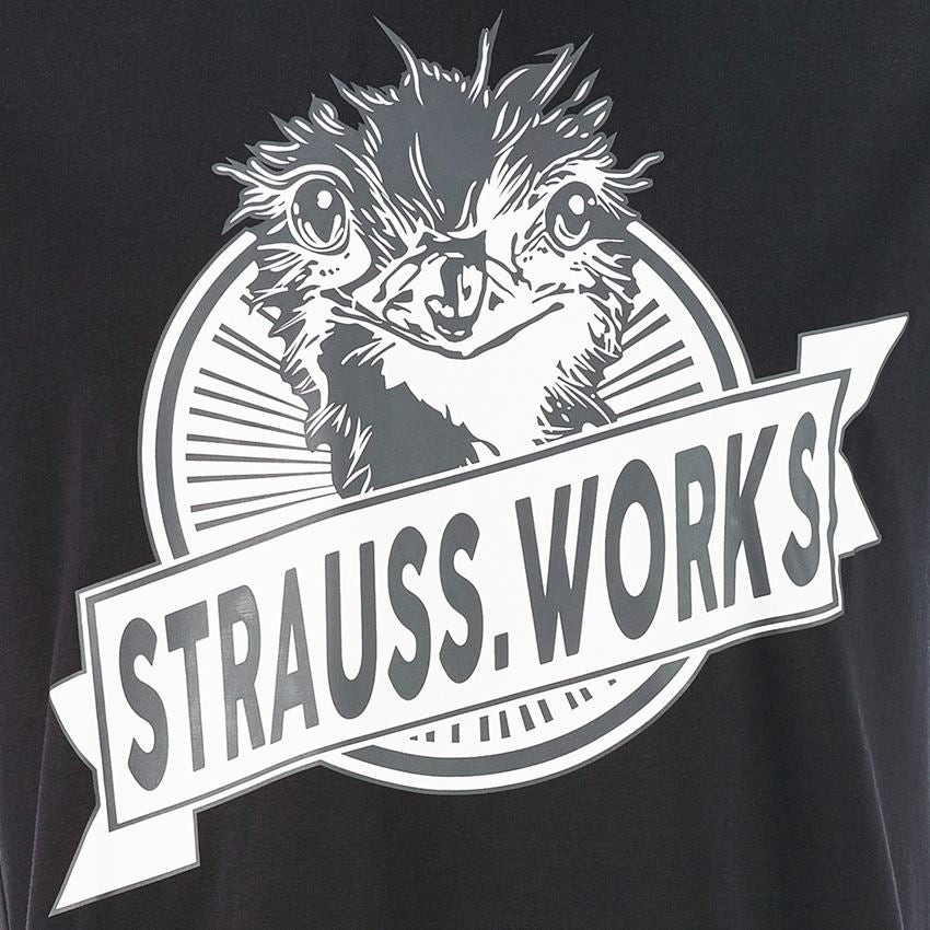 Shirts & Co.: e.s. T-Shirt strauss works + schwarz/weiß 2