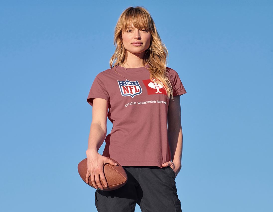 Kollaborationen: NFL T-Shirt cotton, ladies + oxidrot