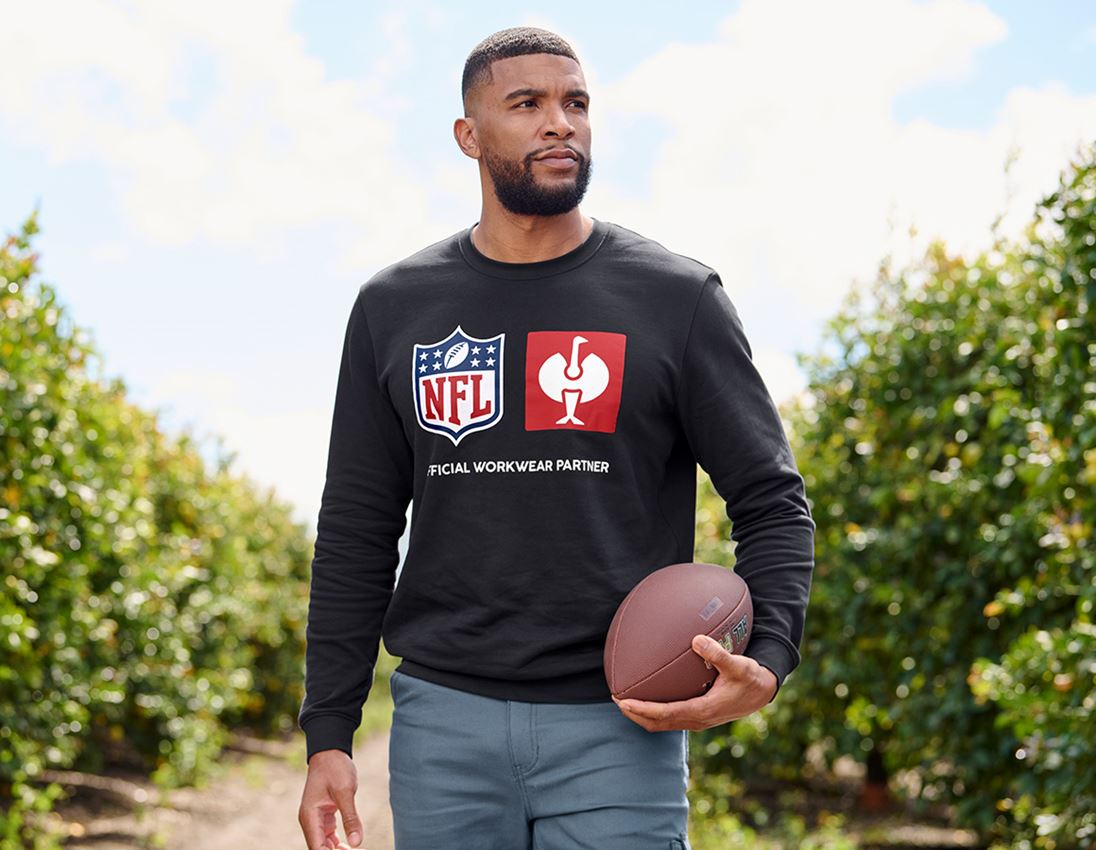 Shirts & Co.: NFL Sweatshirt cotton + schwarz 1