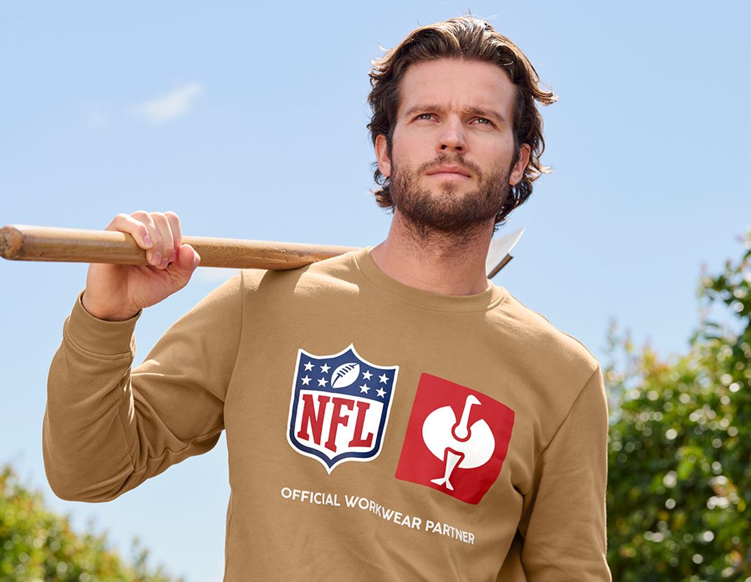 Shirts & Co.: NFL Sweatshirt cotton + mandelbraun 2