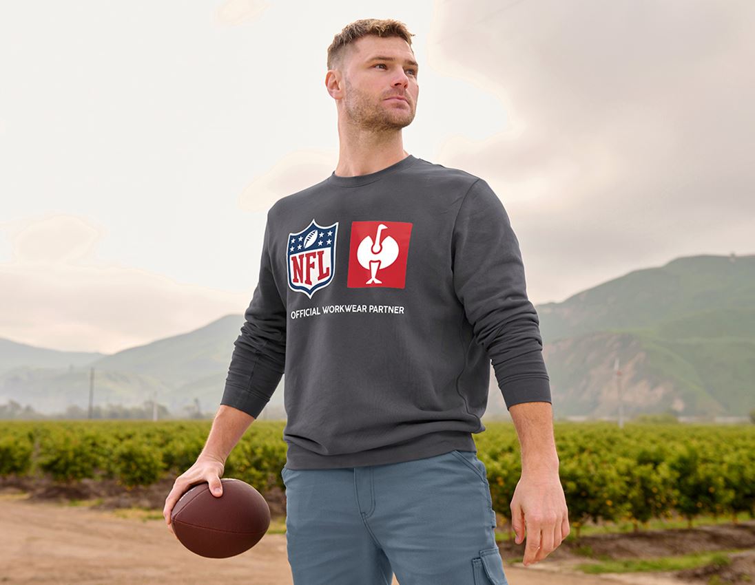 Shirts & Co.: NFL Sweatshirt cotton + carbongrau