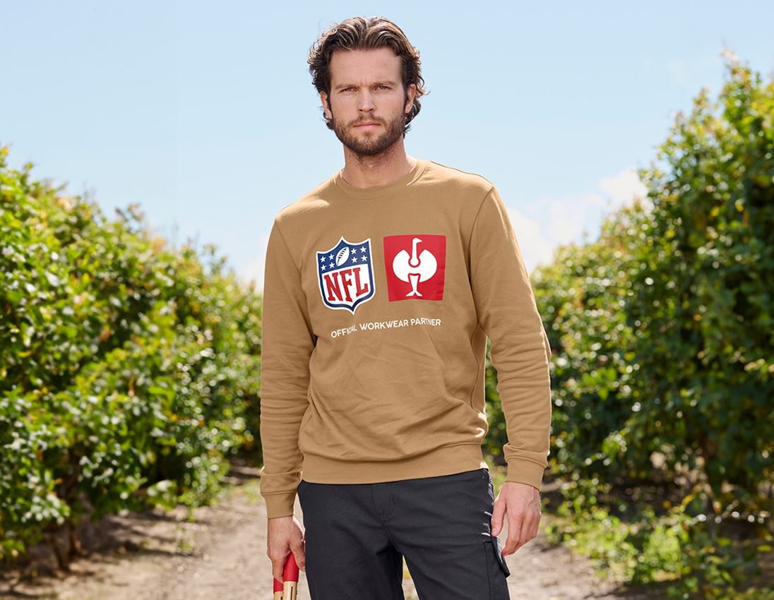 Shirts & Co.: NFL Sweatshirt cotton + mandelbraun