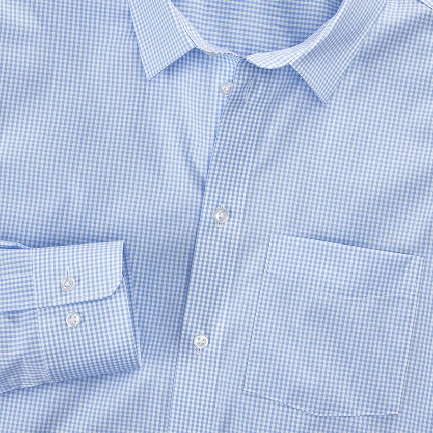 Shirts & Co.: e.s. Business Hemd cotton stretch, comfort fit + frostblau kariert 3