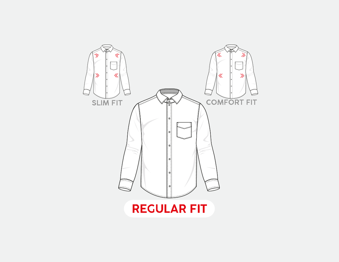 Shirts & Co.: e.s. Business Hemd cotton stretch, regular fit + nebelgrau kariert 2
