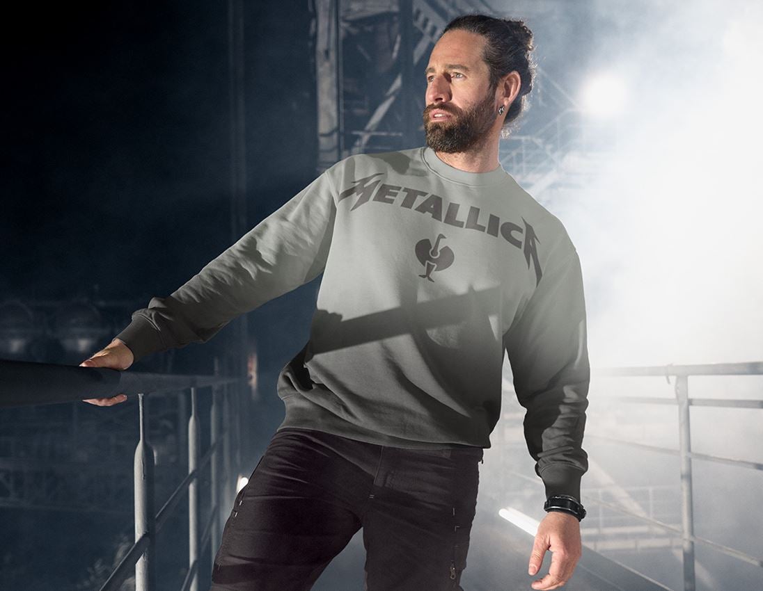 Shirts & Co.: Metallica cotton sweatshirt + magnetgrau/granit