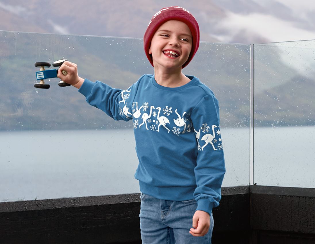 Accessoires: e.s. Norweger Sweatshirt, Kinder + baltikblau