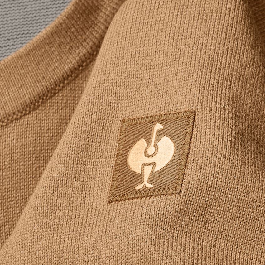 Shirts & Co.: Strickpullover e.s.iconic + mandelbraun 2