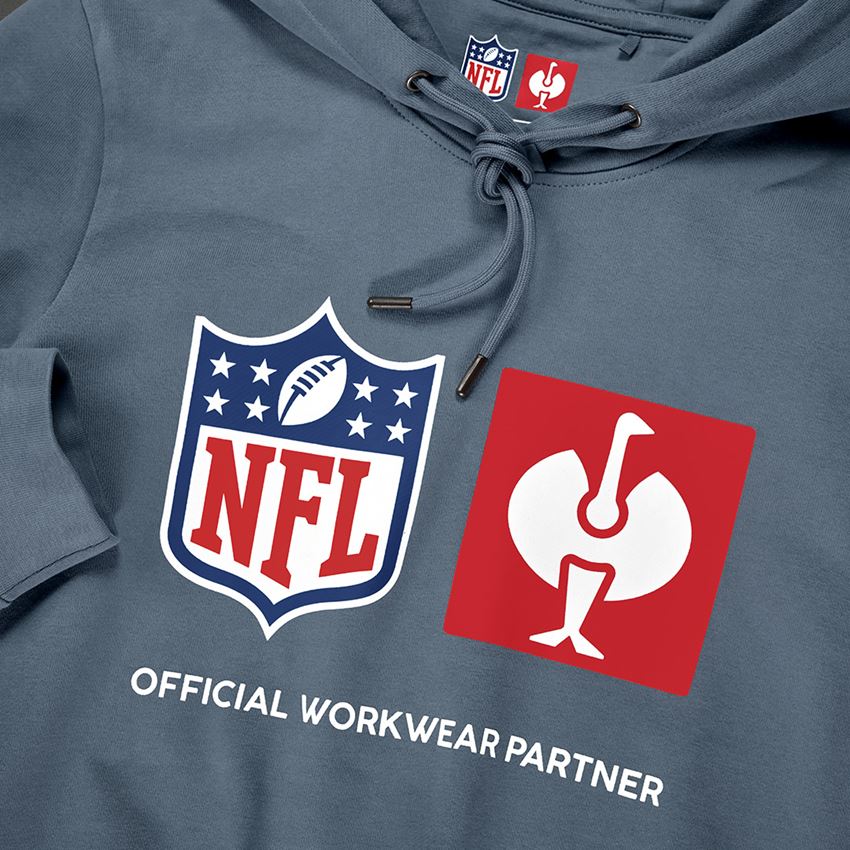 Kollaborationen: NFL Hoodie cotton, ladies + oxidblau 2