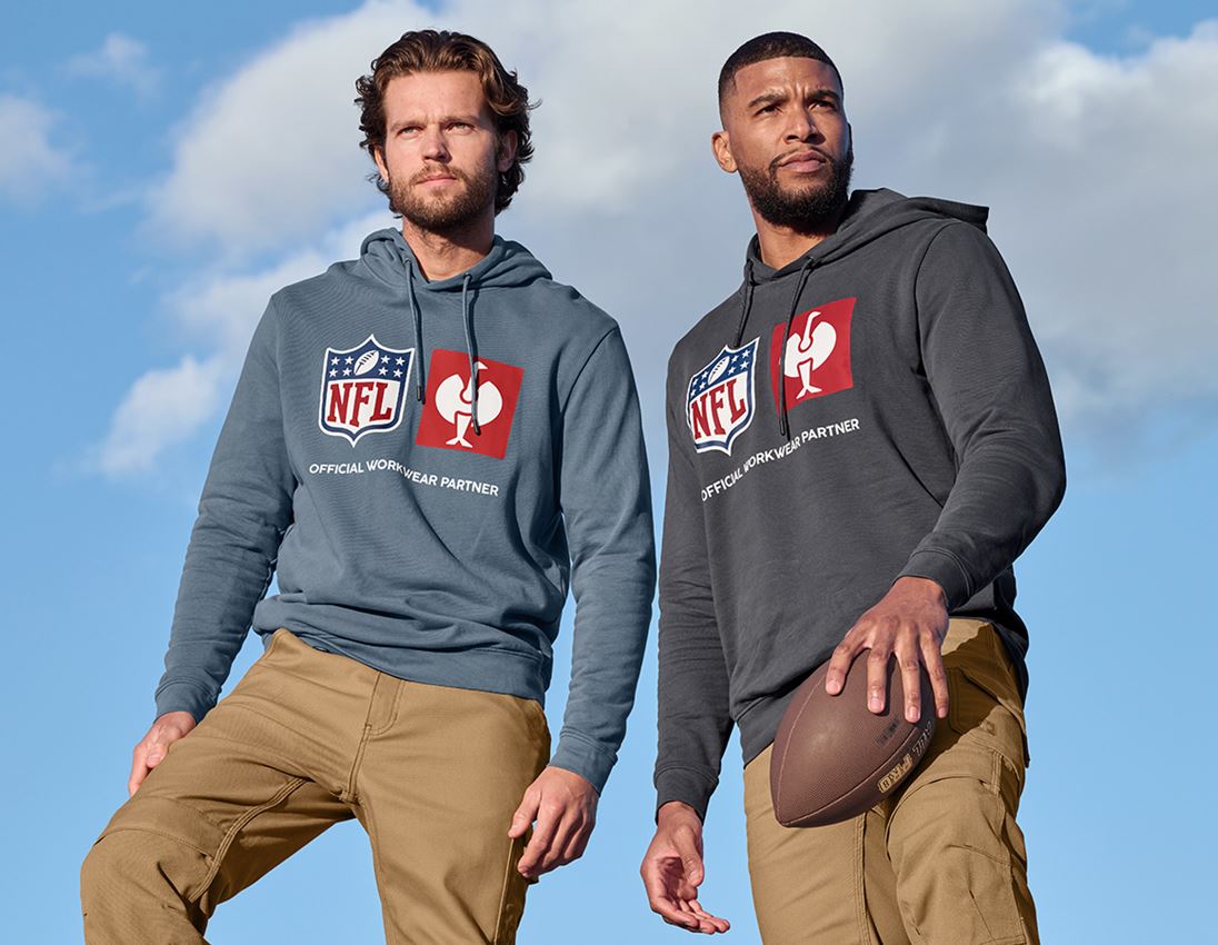 Shirts & Co.: NFL Hoodie cotton + oxidblau 1