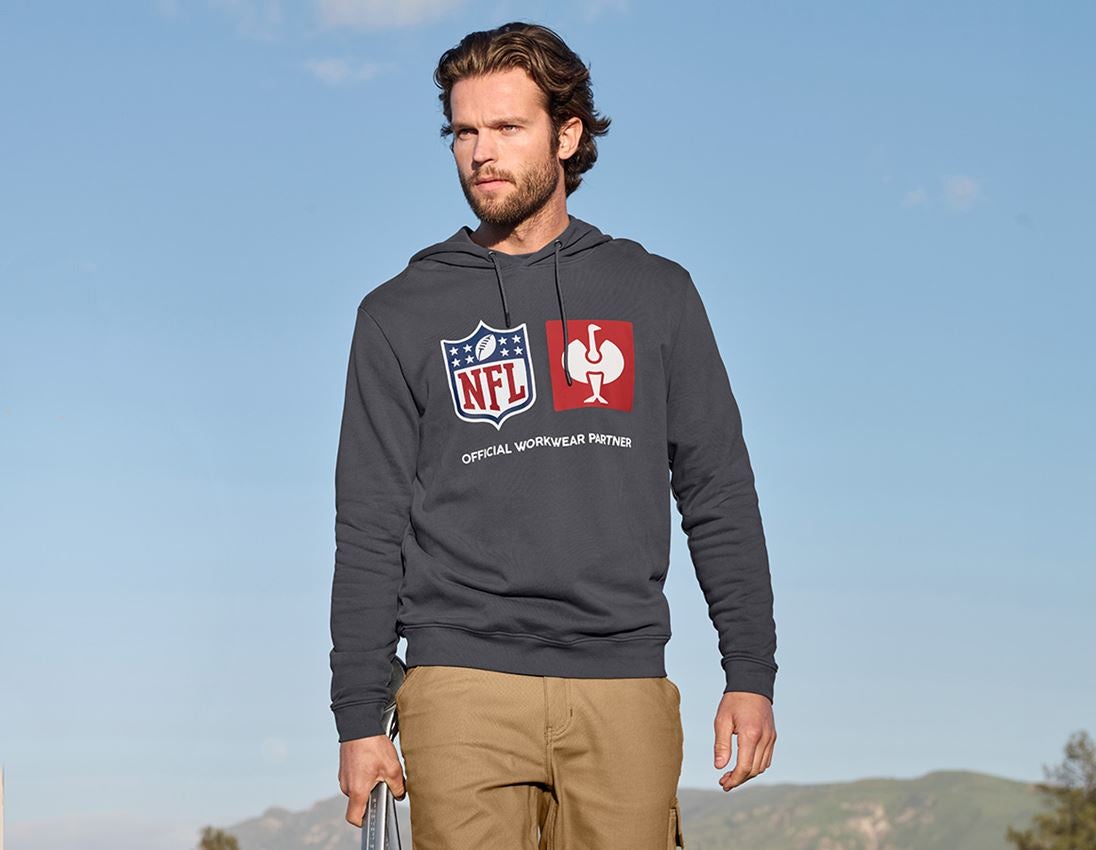 Shirts & Co.: NFL Hoodie cotton + carbongrau