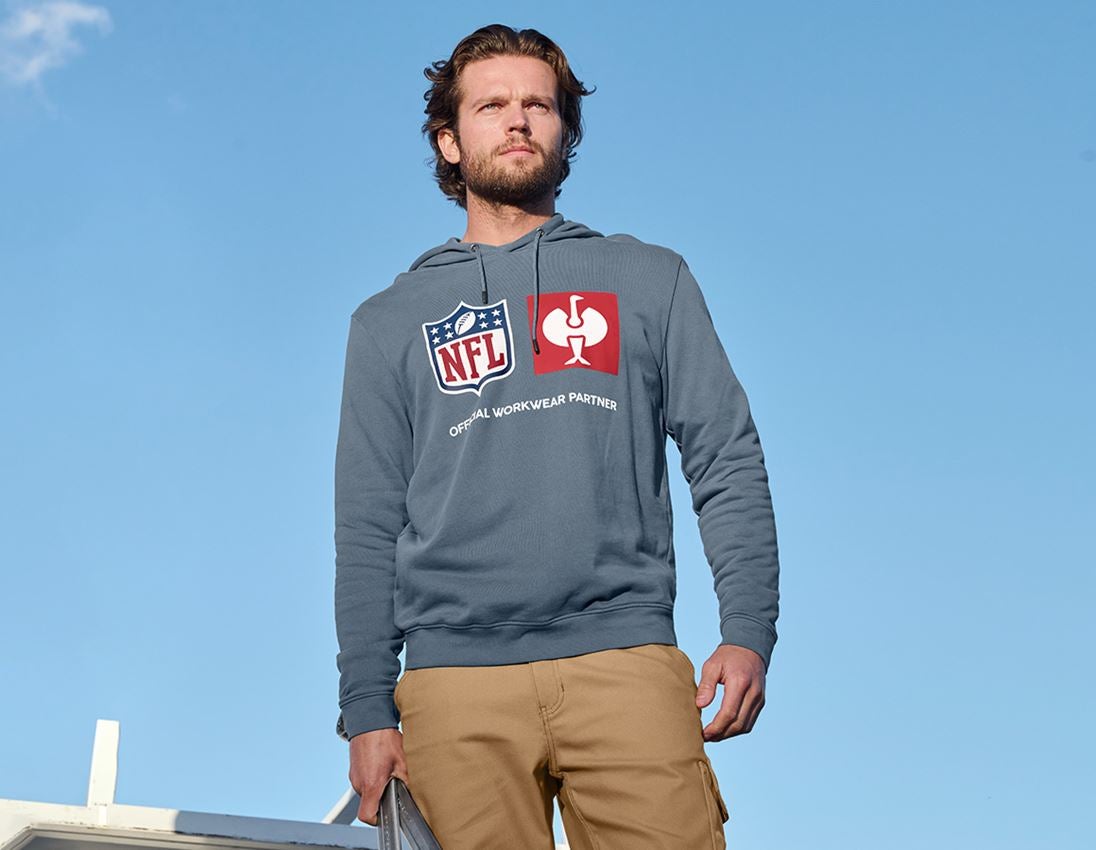 Shirts & Co.: NFL Hoodie cotton + oxidblau