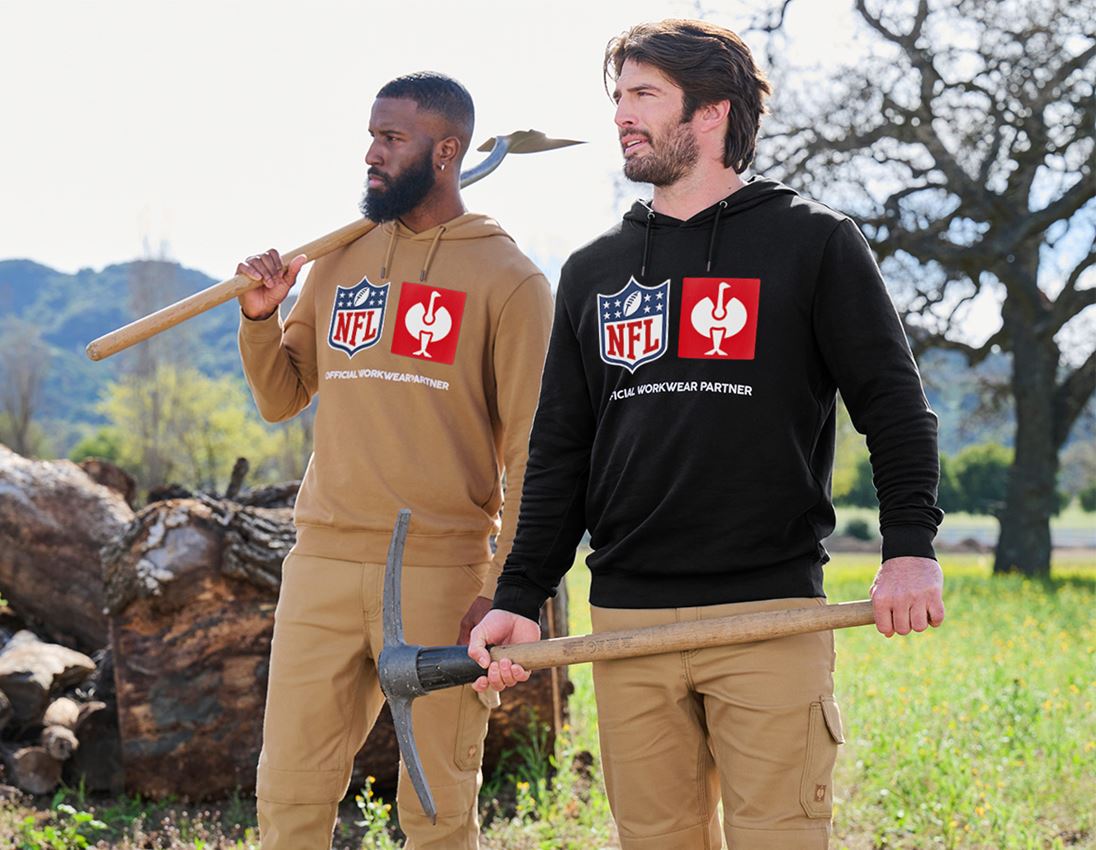 Shirts & Co.: NFL Hoodie cotton + mandelbraun 4