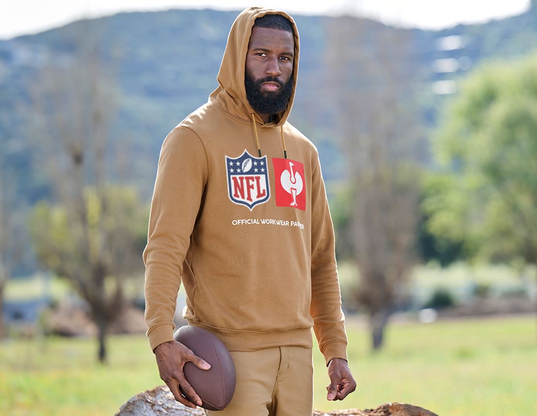 Shirts & Co.: NFL Hoodie cotton + mandelbraun 2