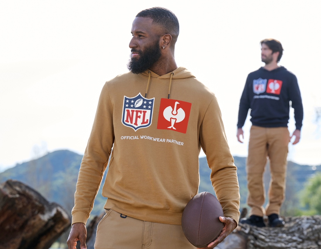 Shirts & Co.: NFL Hoodie cotton + mandelbraun 3