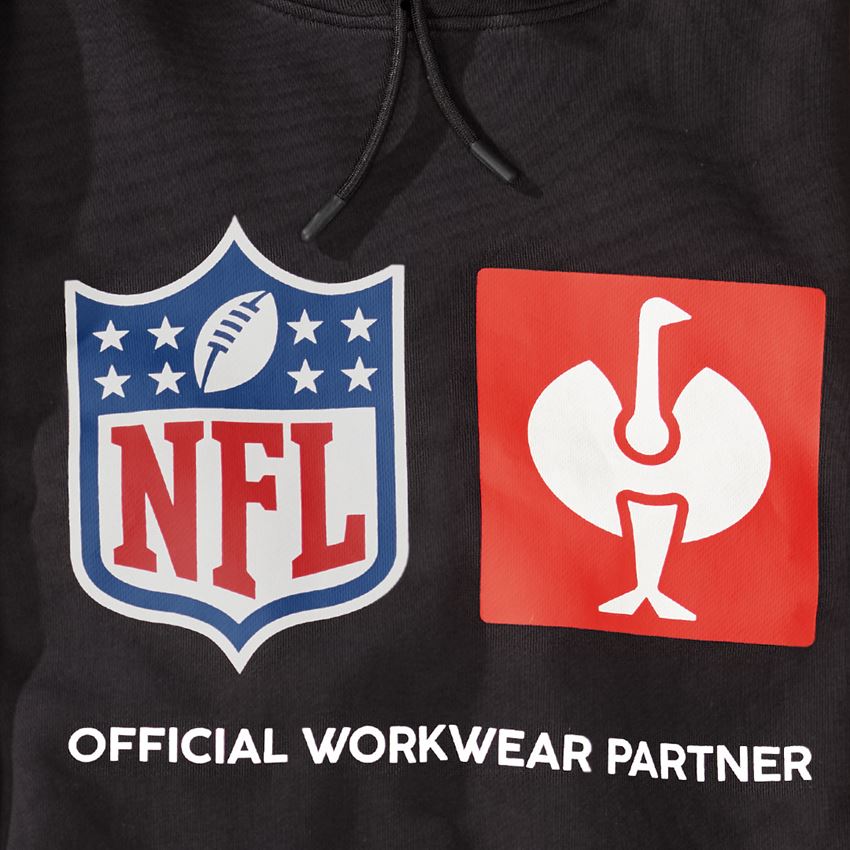 Shirts & Co.: NFL Hoodie cotton + schwarz 2